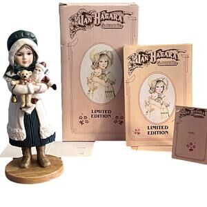 Jan Hagara NOEL CHRISTMAS FIGURINE Limited Edition Santa Teddy Bear COA BOX